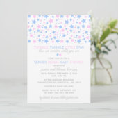 Kleine Ster Geslacht onthullen feest! Baby Shower Kaart (Staand voorkant)