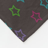Kleine sterren Afdrukken op zwarte achtergrond Fleece Deken (Hoek)