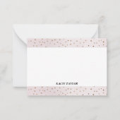 Kleine sterren beige gepersonaliseerde briefkaarte notitiekaartje (Voorkant)