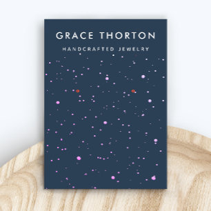 Kleine sterren Blauwgroen oormerken Kaart juwelen Visitekaartje