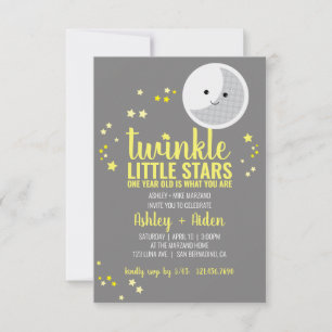 kleine sterren BOY of GIRL tweeling 1e BIRTHDAY PA Kaart