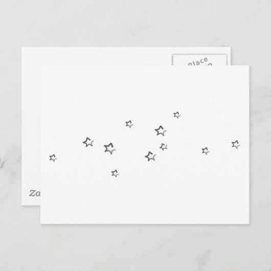 Kleine sterren briefkaart (Voorkant / Achterkant)