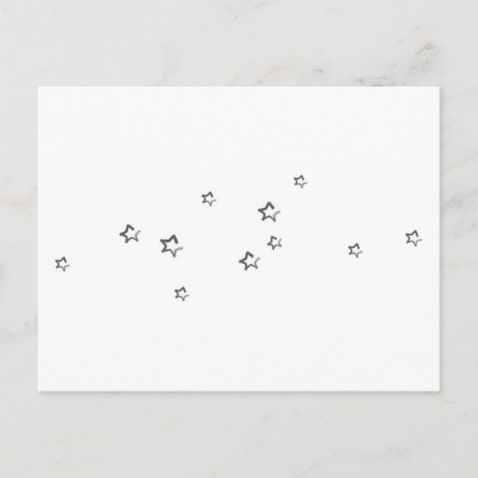 Kleine sterren briefkaart (Voorkant)