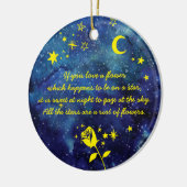 Kleine sterren en gepersonaliseerde naamversiering keramisch ornament (Links)