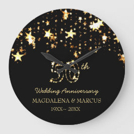 Kleine sterren en getallen grote klok