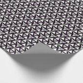 Kleine sterren Geometrische Driehoek Donker Cadeaupapier (Hoek)