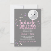 kleine sterren MEISJE tweeling 1e VERJAARDAG FEEST Kaart (Voorkant)