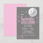 kleine sterren MEISJE tweeling 1e VERJAARDAG FEEST Kaart (Voorkant / Achterkant)