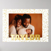 Kleine sterren Modern Bold EDITABLE TEKST GOLD FOT Folie Afdrukken (Voorkant)