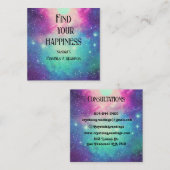 Kleine sterren nebula melkwegstelsel, kleurrijk di vierkante visitekaartje (Voorkant / Achterkant)