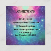 Kleine sterren nebula melkwegstelsel, kleurrijk di vierkante visitekaartje (Achterkant)