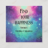 Kleine sterren nebula melkwegstelsel, kleurrijk di vierkante visitekaartje (Voorkant)