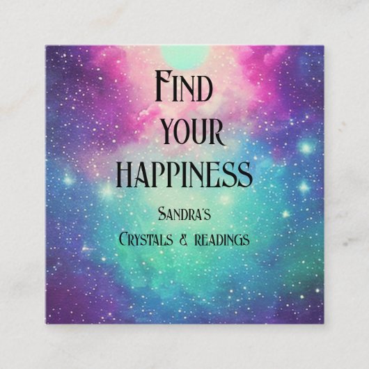 Kleine sterren nebula melkwegstelsel, kleurrijk di vierkante visitekaartje (Voorkant)