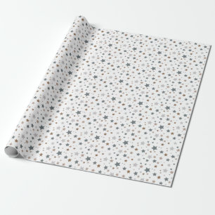 Kleine sterren, Rosewood en Lavender Cadeaupapier