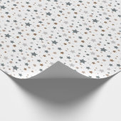 Kleine sterren, Rosewood en Lavender Cadeaupapier (Hoek)