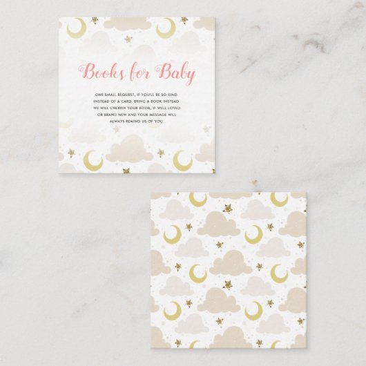 kleine sterrenboeken voor baby informatiekaartje (Voorkant / Achterkant)