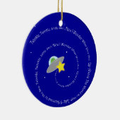 kleine sterrenversiering met twijndraai keramisch ornament (Rechts)