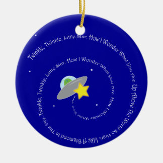 kleine sterrenversiering met twijndraai keramisch ornament