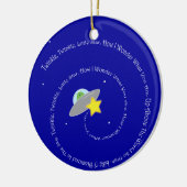 kleine sterrenversiering met twijndraai keramisch ornament (Links)