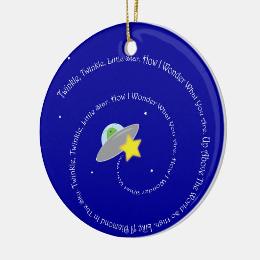 kleine sterrenversiering met twijndraai keramisch ornament (Links)