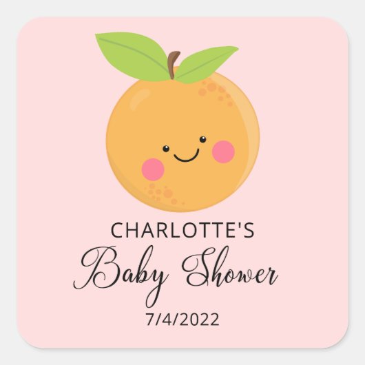 Kleine Sticker Cutie Baby shower Square (Voorkant)