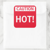 Kleine Sticker met waarschuwing voor warme waarsch (Tas)