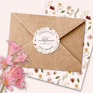 Kleine Sticker van Baby shower van Wildflower Girl
