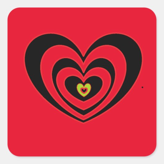 Kleine Stickers op het Rode Plein met rood Zwart h (Voorkant)