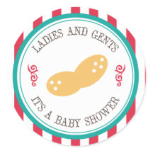 Kleine Stickers van Peanut Circus Baby shower