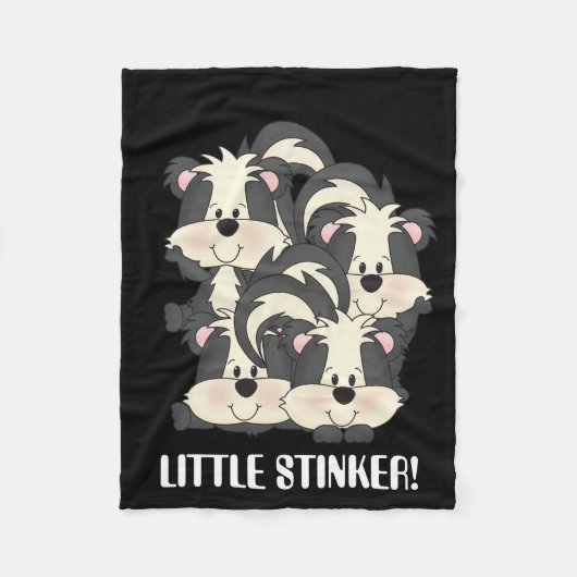 Kleine Stinker skunk baby fleece deken (Voorkant)