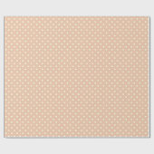  kleine stippen crème op poederroze cadeaupapier (Vlak)