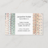 Kleine stippen waterverf abstract visitekaartje (Achterkant)