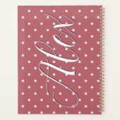 Kleine Stippenroze Wit Stippen Planner (Achterkant)
