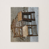 Kleine stoel en ontlasting, Pienza, Italië Legpuzzel (Verticaal)