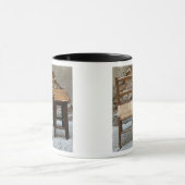 Kleine stoel en ontlasting, Pienza, Italië Mok (Midden)