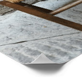 Kleine stoel en ontlasting, Pienza, Italië Poster (Hoek)