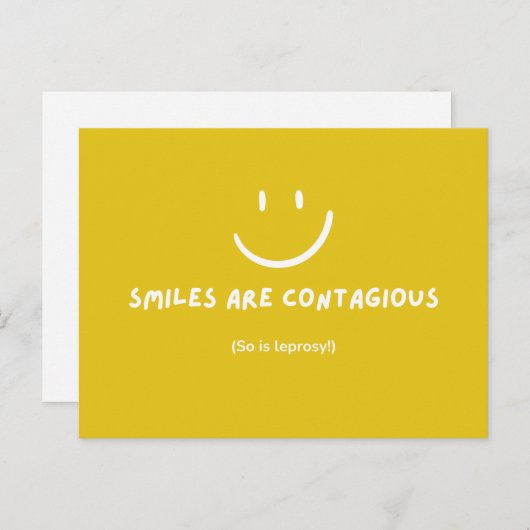 KLEINE STOFFEN ZIJN CONTAGIOUS grappig briefkaart (Voorkant / Achterkant)