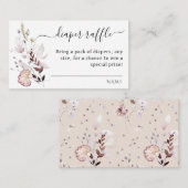 Kleine stollingsboho - modern Baby shower Diaper Informatiekaartje (Voorkant / Achterkant)