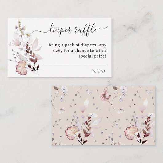 Kleine stollingsboho - modern Baby shower Diaper Informatiekaartje (Voorkant / Achterkant)