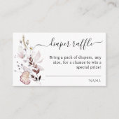 Kleine stollingsboho - modern Baby shower Diaper Informatiekaartje (Voorkant)