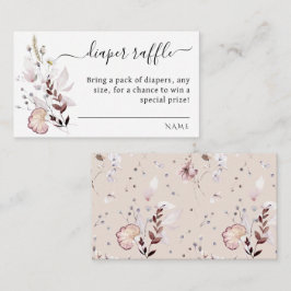 Kleine stollingsboho - modern Baby shower Diaper Informatiekaartje