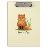 Kleine stoofvos personaliseren Terug naar school Klembord (Voorkant)