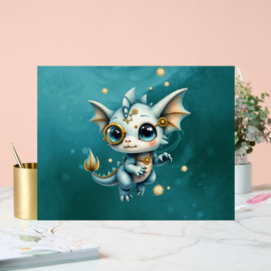 Kleine Stoomdraak – Professioneel Chaos Ingenieur. Acryl Bord