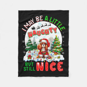 Kleine stoute maar leuke kerstcavalier koning Char Fleece Deken