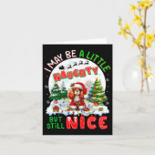 Kleine stoute maar leuke kerstcavalier koning Char Kaart (Gele Bloem)