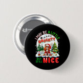 Kleine stoute maar leuke kerstcavalier koning Char Ronde Button 5,7 Cm (Voorkant /achterkant)