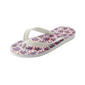 Kleine Stoute Meisje | Paarse Stippenpatroon Kinder Teenslippers (Schuin)