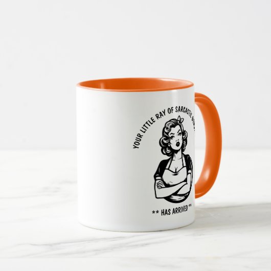 Kleine straal van Sarcastische zonneschijn Mok (Voorkant rechts)