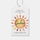 Kleine straal van Sunshine baby shower Cadeaulabel (Voorkant)