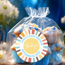 Kleine straal van Sunshine Blue Baby shower Ronde Sticker